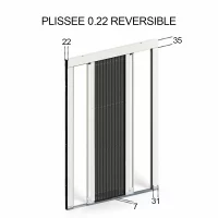 Plissée 0 22 réversible