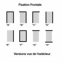 Fixation frontale - Versions vue de l'extérieur